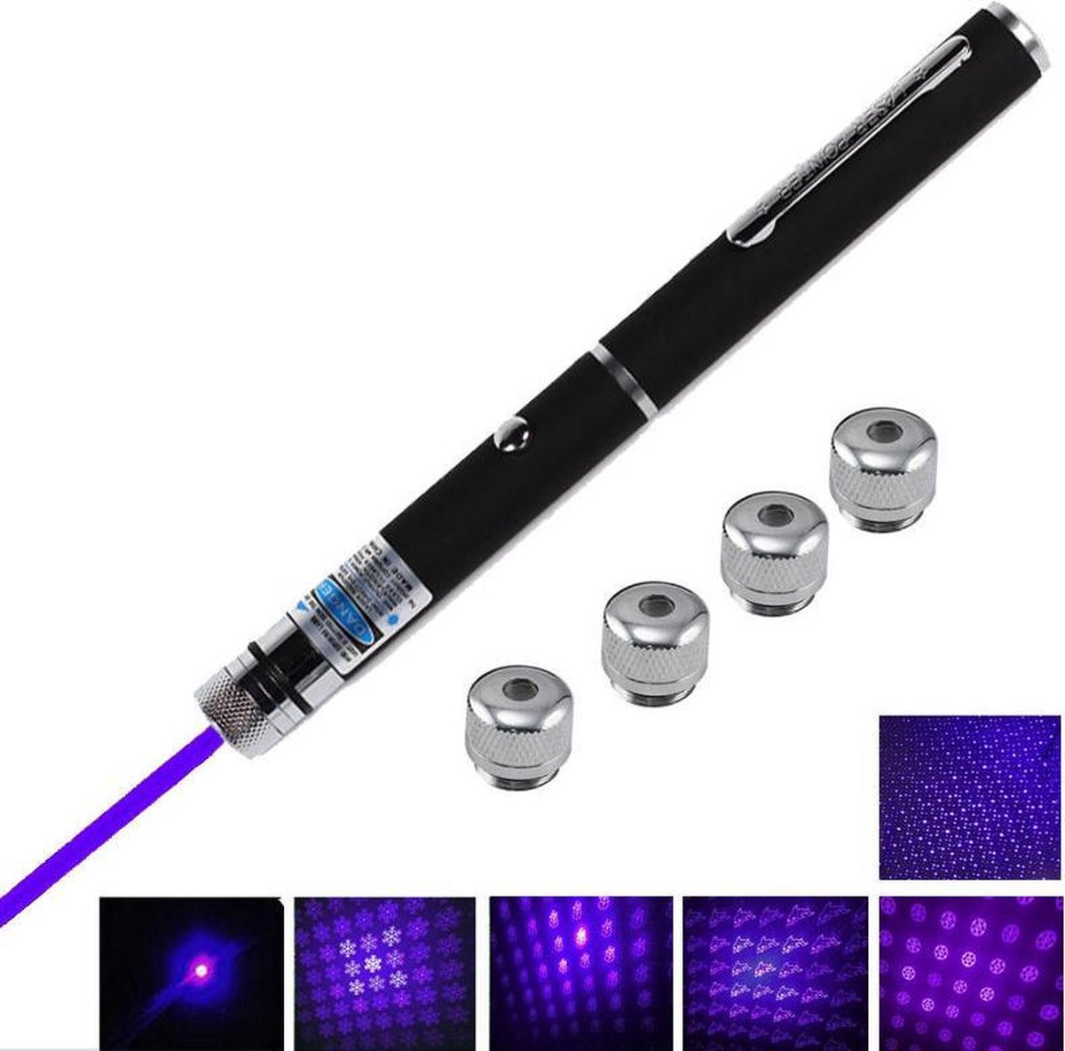 paars/blauwe laserpen inclusief opzet patronen|laserpointer|Laser|Voor presenteren|Kattenspeeltje